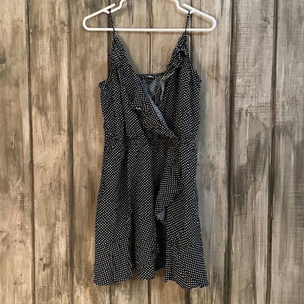 Express large polka dot tank top tunic length